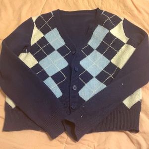 SHEIN argyle cardigan